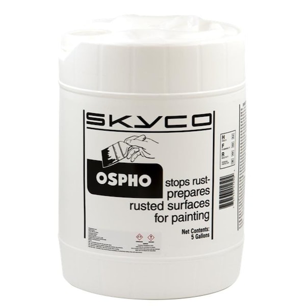 Ospho 5GL Rust Conversion Treatment, Liquid, Acrid, Green, 5 gal, Pail